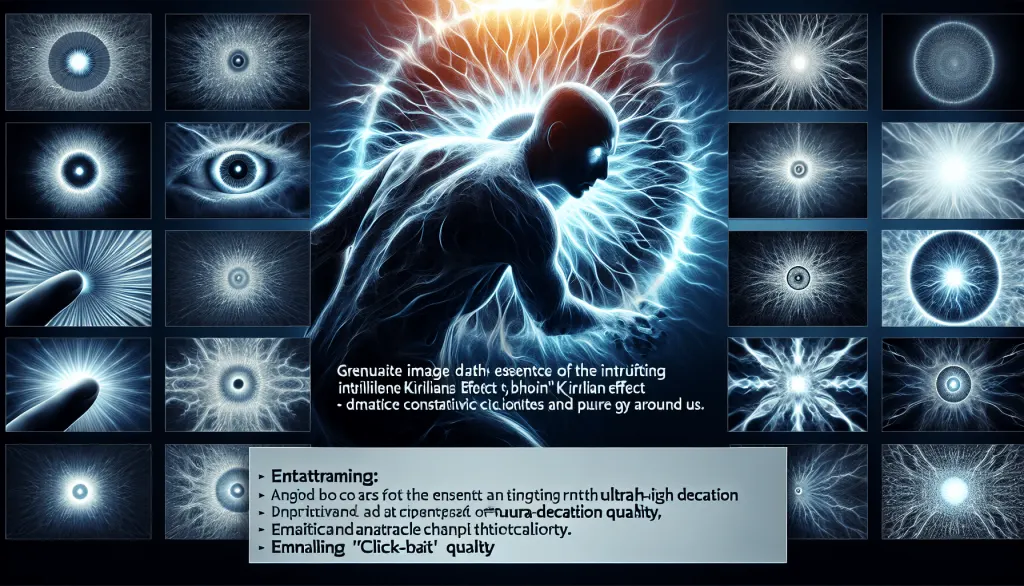 qu'est ce que l'effet kirlian et comment peut il révéler l'énergie invisible autour de nous?